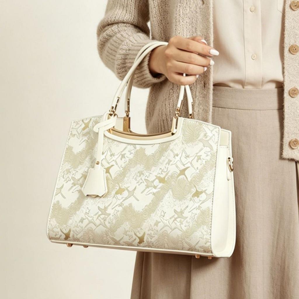 Handbag New Large Capacity Handbag New Chinese Light Luxury Fashion Shoulder Bag Daily Commuter Bag Wholesale