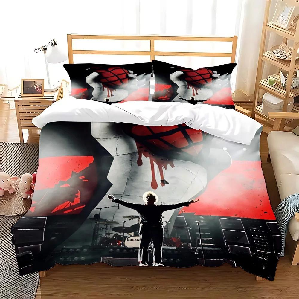 Green Day American Idiot Bedding Collection Single Twin Full Queen King Size Bed Collection Aldult Kid Bedroom Duvetcover Collections With Bed Lin