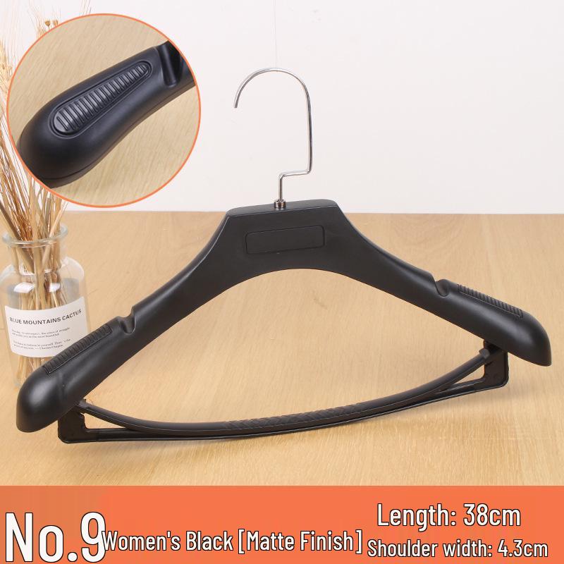 Wide-Shoulder Seamless Plastic Clothes Hanger Set for Suits and Overcoats
