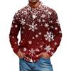 Men's Casual Style Solid Color Loose  Shirt Long-sleeved Top