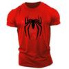 Summer 2023 Leisure Sports Loose Fashion Outdoor New Round Neck Adult Men's Short Sleeve T-shirt Spider 2D Print Quick Drying