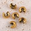 10pcs 20pcs 5mm Gold Plated Open Crimp Covering Beads Pumpkin Stainless Steel End Beads Stopper DIY Jewelry Making Accessories