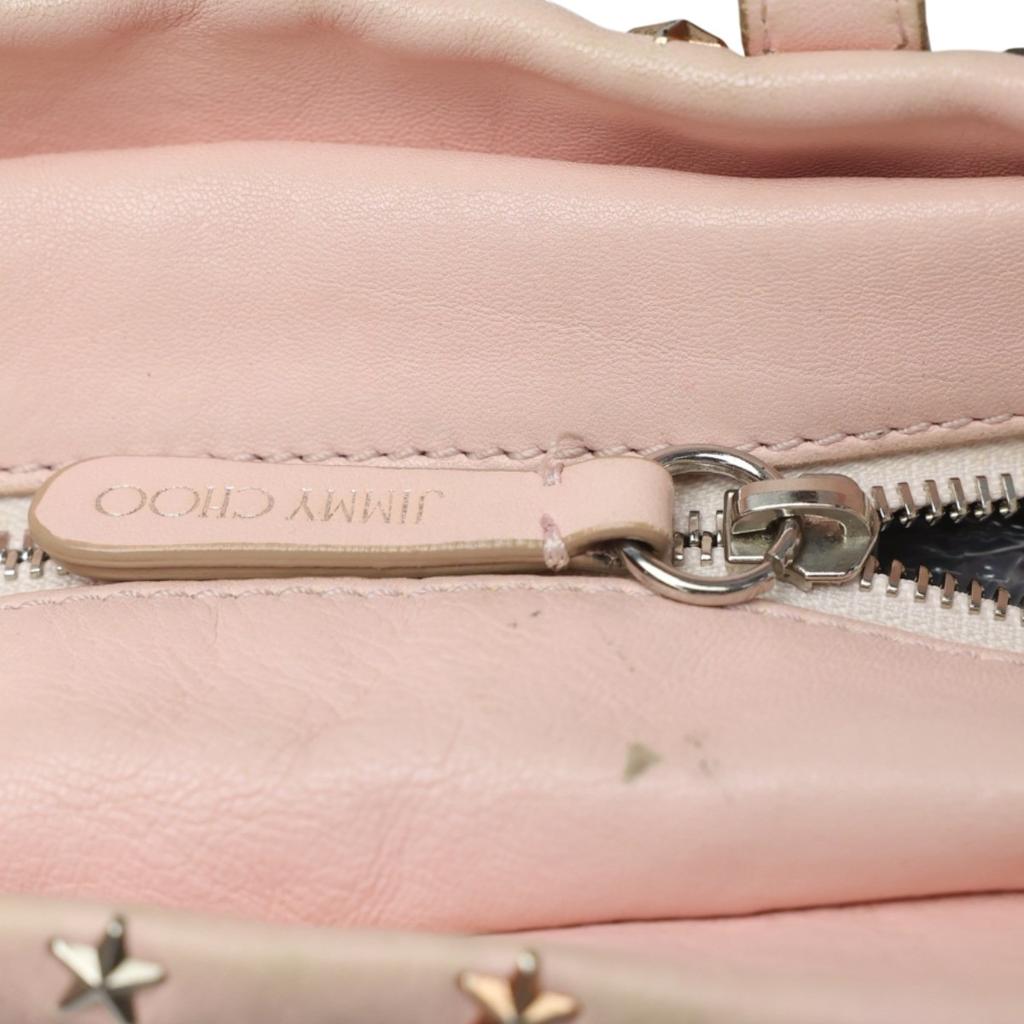 Jimmy Choo 2WAY Bag Handbag Leather Pink Women Used