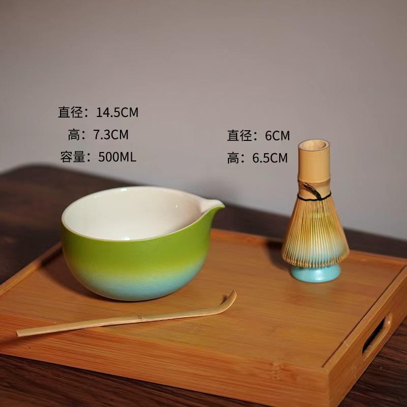 Japanese-Style Tea Ordering Bowl New Handmade Retro Threaded Matcha Bowl Ceramic Dry Brewing Bowl Song Dynasty Tea Ordering Tool Accessories None