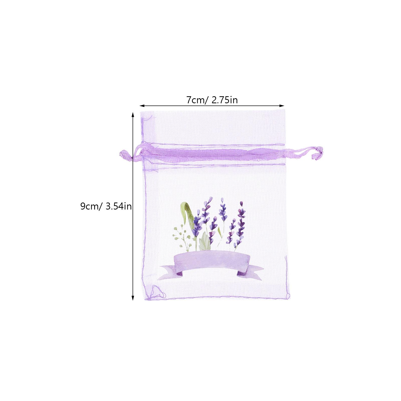 

20Pcs Lavender Drawstring Mesh Bags Sachets Pouches Fragrance Storage Elegant Design Multiuse for Drawers Cars Фіолетовий
