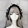 Spicy Girl Lolita Wings Lace Headband Rivet Ruffled Hairband Sweet Cosplay Headdress  Cosplay