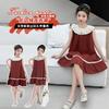 Girls' dress summer new Korean version CUHK children's college style fashionable and western-style navy collar princess dress
