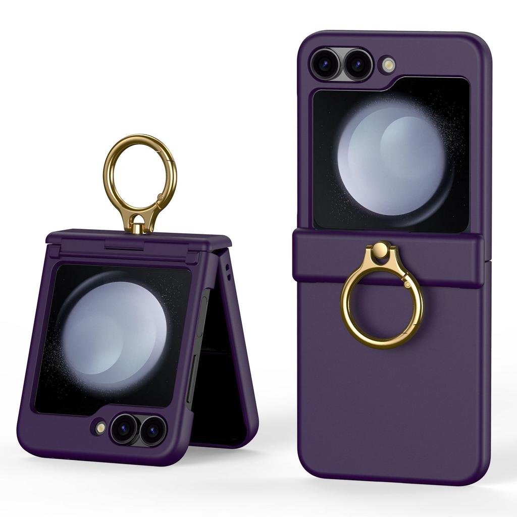 Suitable for Zflip6/5 Folding Protective Case, All-inclusive Hinge Bracket, Ring Anti-drop Mobile Phone Case, Personalized and Fashionable