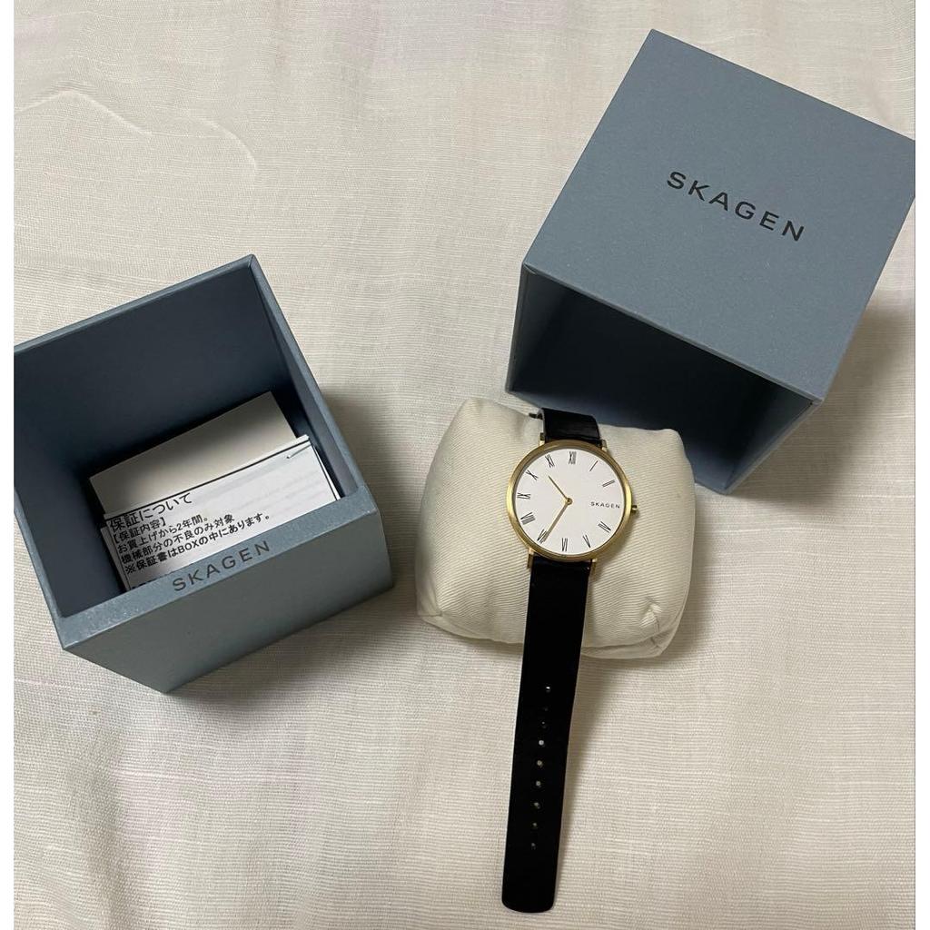 Used SKAGEN watch body black gold
