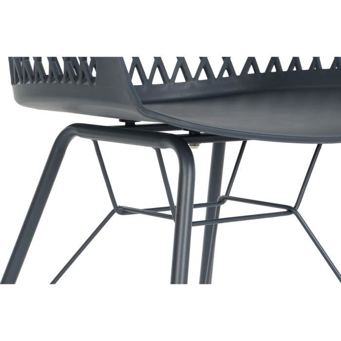 Chaise - DKD Home Decor - Modèle Blue Marine - 57 x 57 x 80,5 cm - 1 place - Intérieur