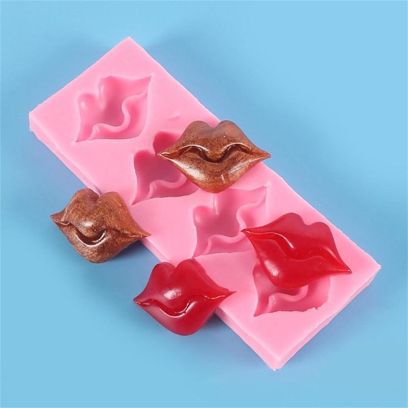 Red Lip Biscuits Silicone Mold Chocolate Candy Mold for Diy Dessert Ice Block Mold Handmade Cupcake Decor Baking Tool