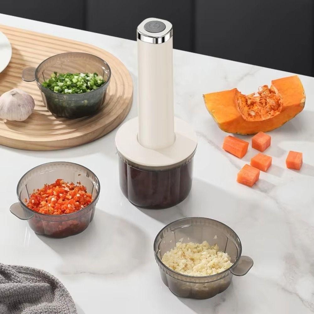 Plastic Electric Meat Grinder Powerful Motor Efficient Cordless Vegetable Chopper USB Rechargeable Baby Food Processor