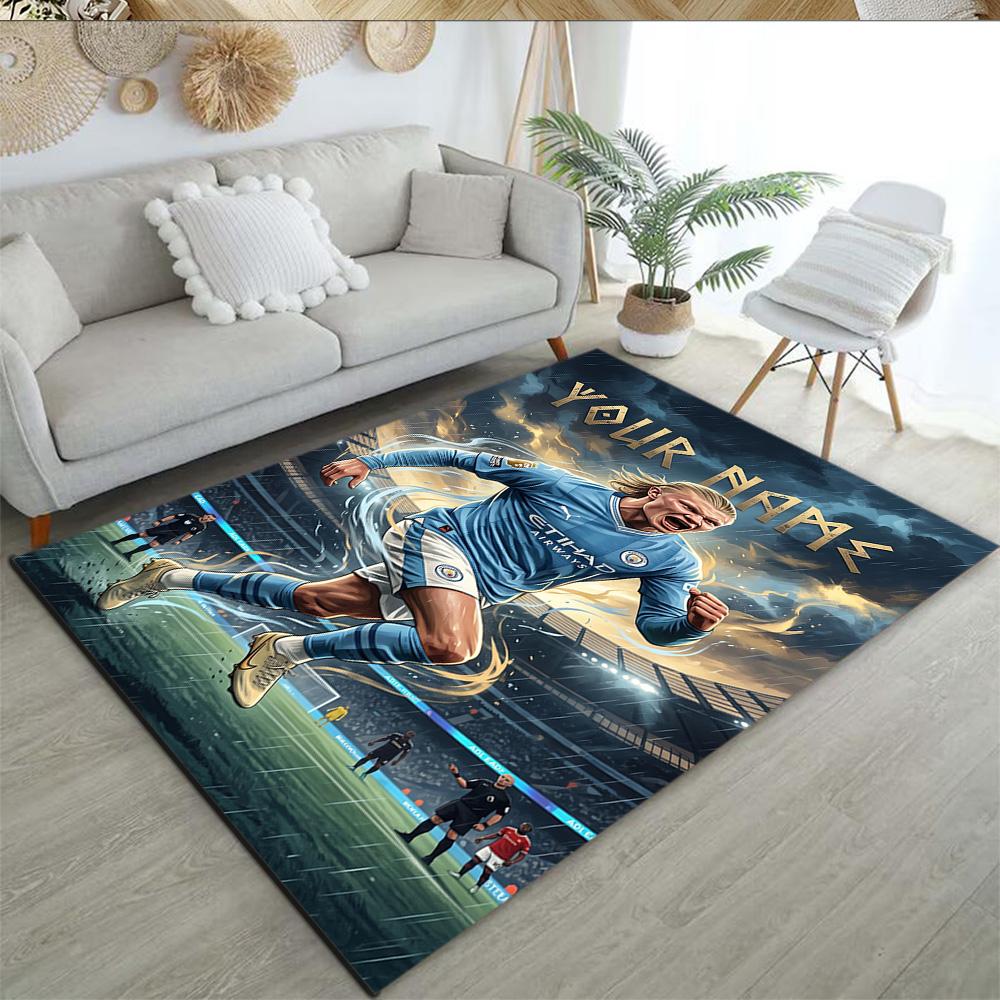 Haaland Personalized Name Floor Rug Office Rug Suitable For Dormitory Dining Room Decorate Room Hallway Antislip Carpet Decorate Offices