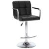 Bar Stool Set 2 Pcs Black Faux Leather