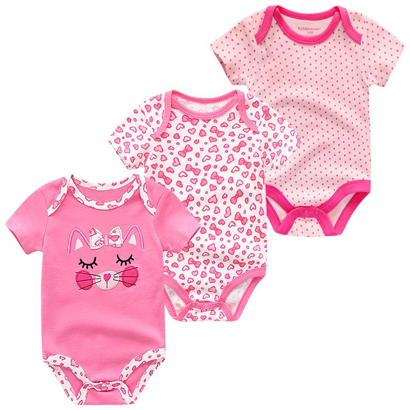 Baby Clothes Short Sleeve Cotton Baby Girl Clothes O-neck Cartoon Infantil Baby Boy Clothes Newborn Toddlers Jumpsuits Pajama Clothing Roupas De Bebe
