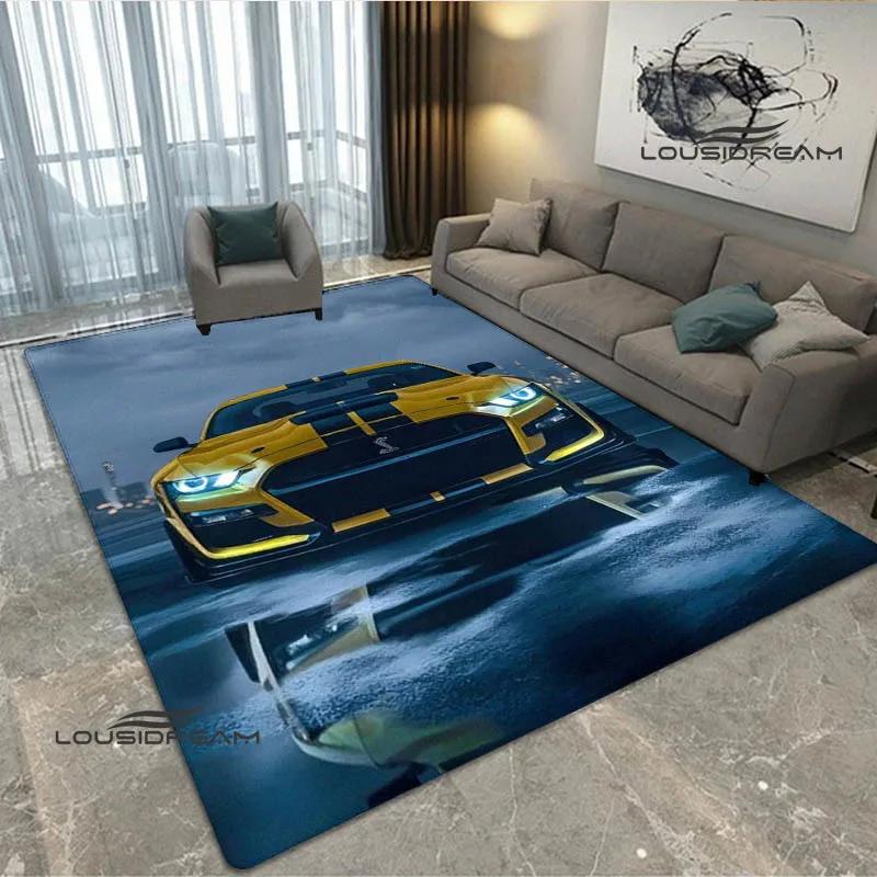 3D M-Mustang car logo printed carpet kitchen mats Non -slip carpet outdoor carpets area rug bedroom decor birthday gift