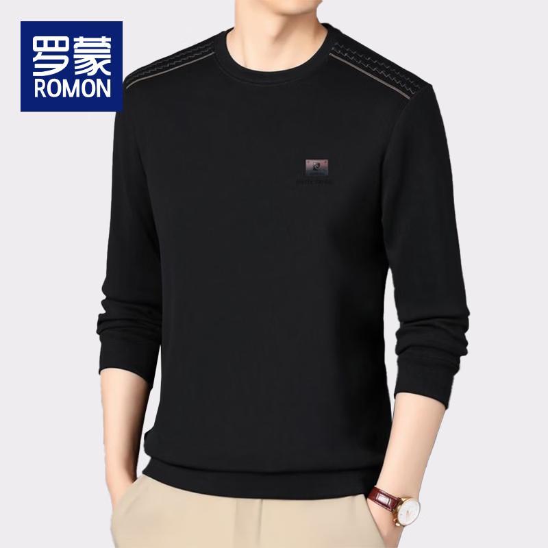 Luomeng Men's Winter Fleece Lined Round Neck Sweatshirt BY062