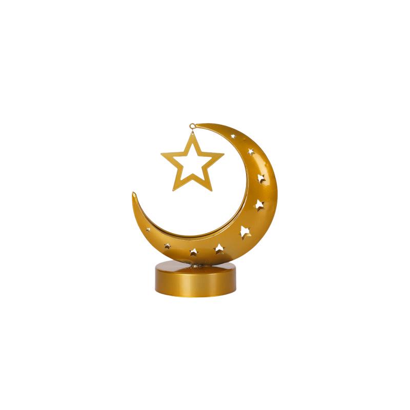 Cross-Border LED Moon Light: Creative Iron Art Table Lamp for Muslim Festivals