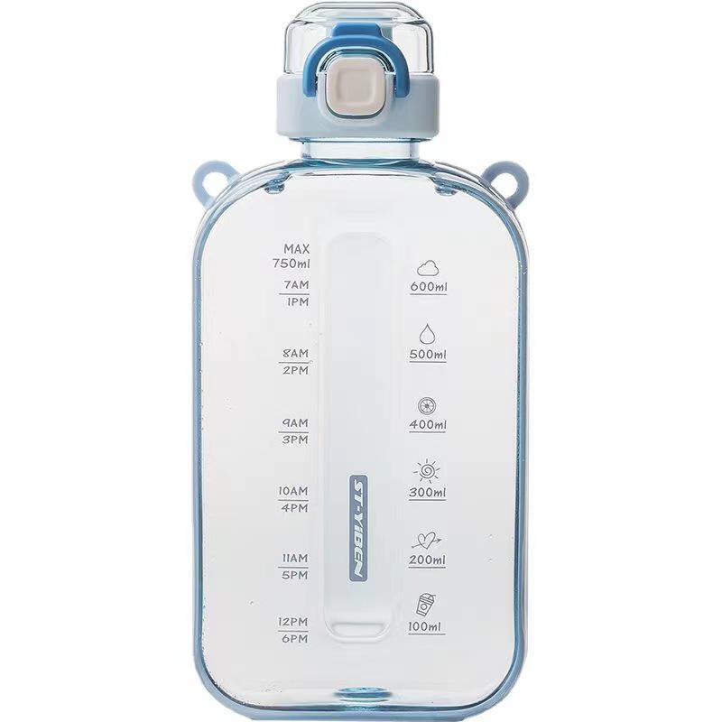 Yiben Muxin Women's Portable Large Capacity Plastic Water Bottle - Durable, Stylish, and Anti-Fall Design.