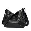 Stylish Multi Zipper Crossbody Bags, Soft Vegan Pu Leather Shoulder Bag, Women's Multi Pockets Handbag Purse for Women Daily Use