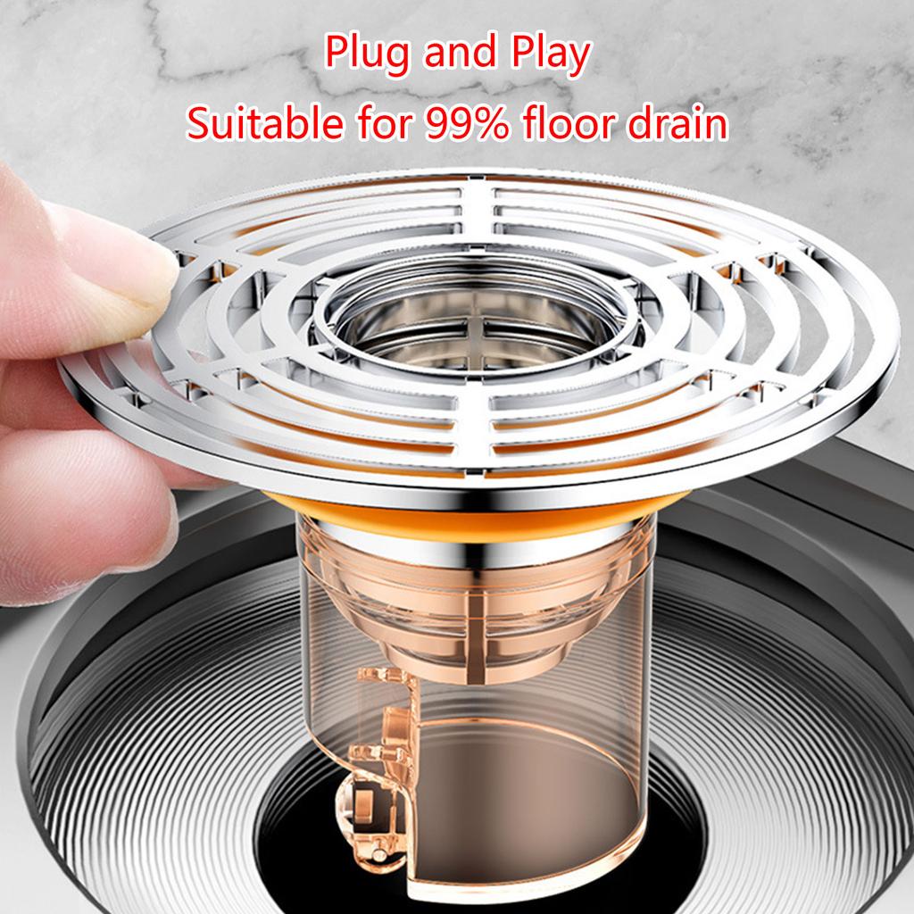 Universal Bathroom Drain Odor Blocker Anti-Odor Floor Drain Trap Plastic Drain Odor Stopper Effective for Bathrooms