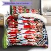 Arsenal Players Pattern Bedding Home Decoration Birthday Gift ( 1 Duvet Cover + 2 Pillowcase, Without Core),fan Merchandise.