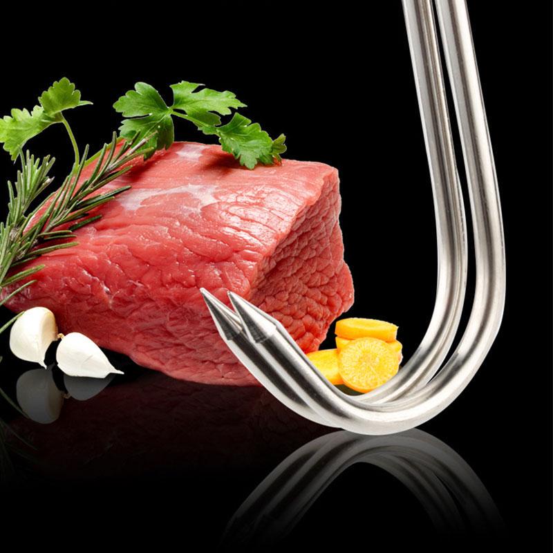8PCS 11-inch Double Meat Hooks,Alele Stainless Steel Meat Hook Roast Duck Bacon Shop Hook BBQ Grill Hanger Cooking Tools Accessories for Peking Duck 8PCS 11-inch Double Meat Hooks,Alele Stainless Steel Meat Hook Roast Duck Bacon Shop Hook BBQ Grill Hanger Cooking Tools Accessories for Peking Duck