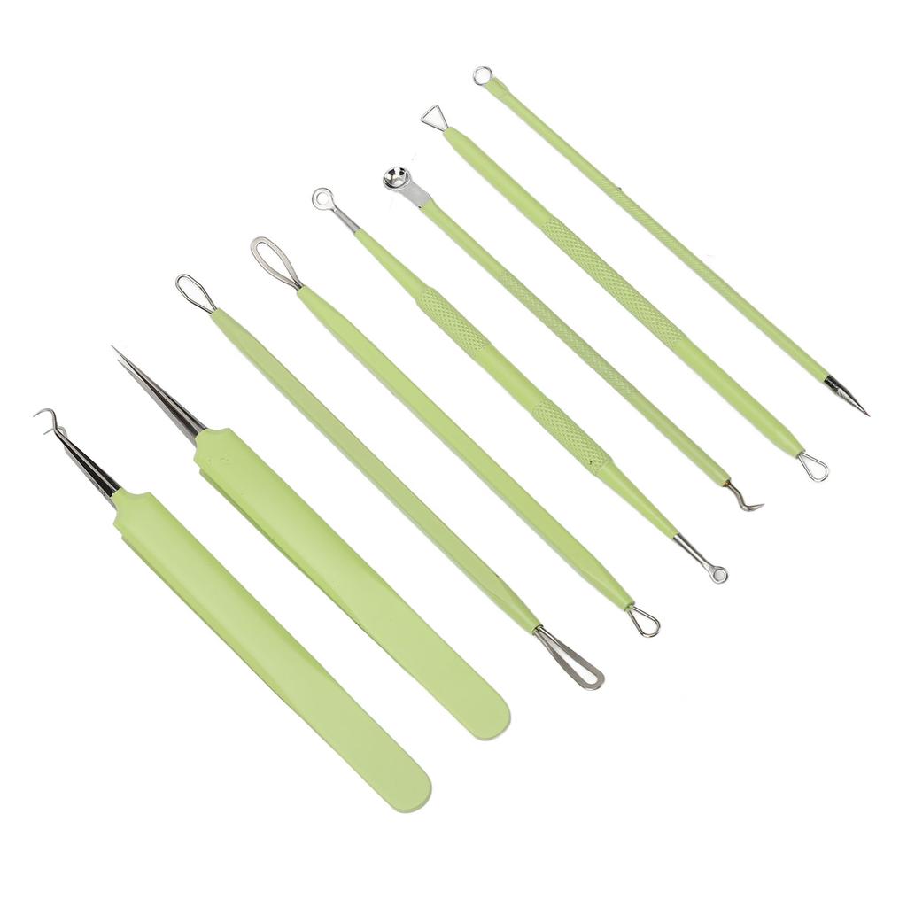 Sada jehel na odstraňování pupínků z nerezové oceli s ostrým hrotem, nástroj na odstraňování černých teček pro péči o pleť