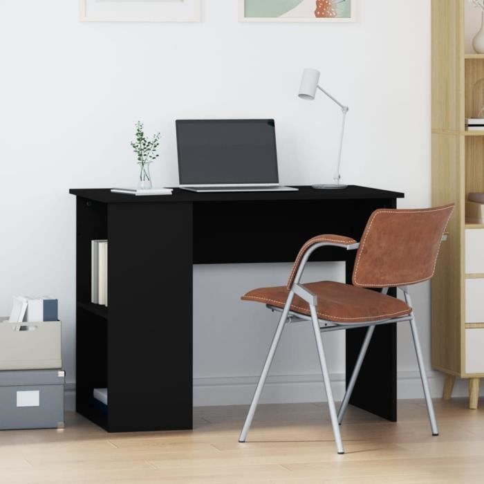 VidaXL Bureau Noir 100x55x75 cm Bois d'ingénierie 823025