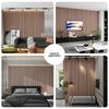 0.45x10m Self Adhesive Slat Wallpaper Vintage Wood Grain Striped Wall Sticker for TV Background Living Room Decor Peel and Stick