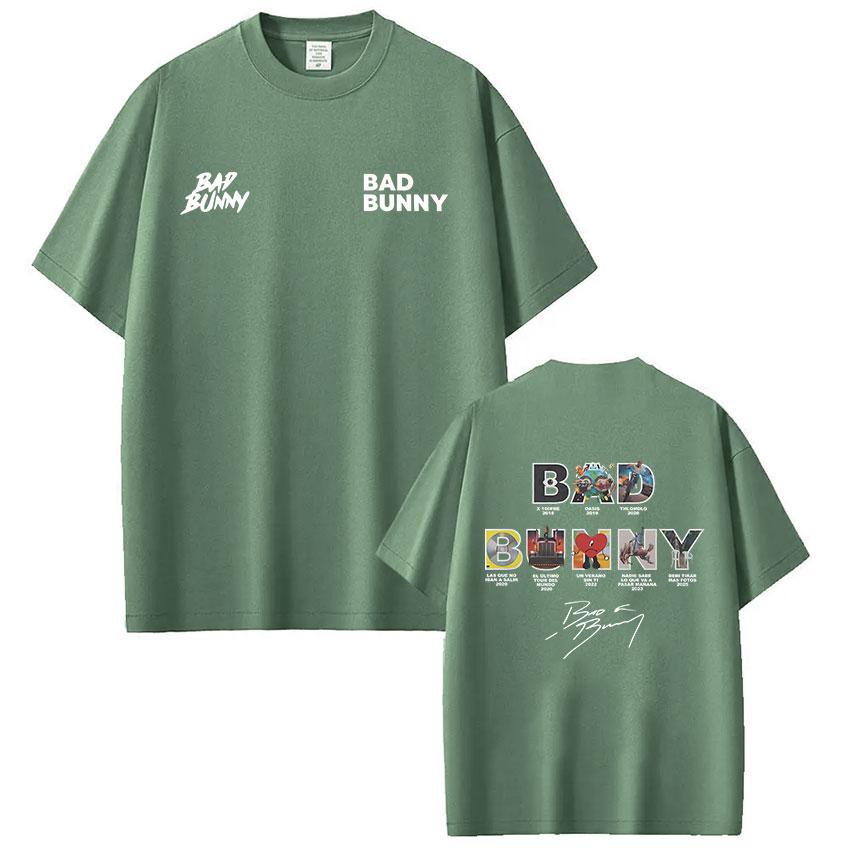 ZX Rapper Bad Bunny Album Cover Tshirt Debi Tirar Mas Fotos DTMF T Shirt Men Women Hip Hop Vintage Oversized Tshirts Streetwear