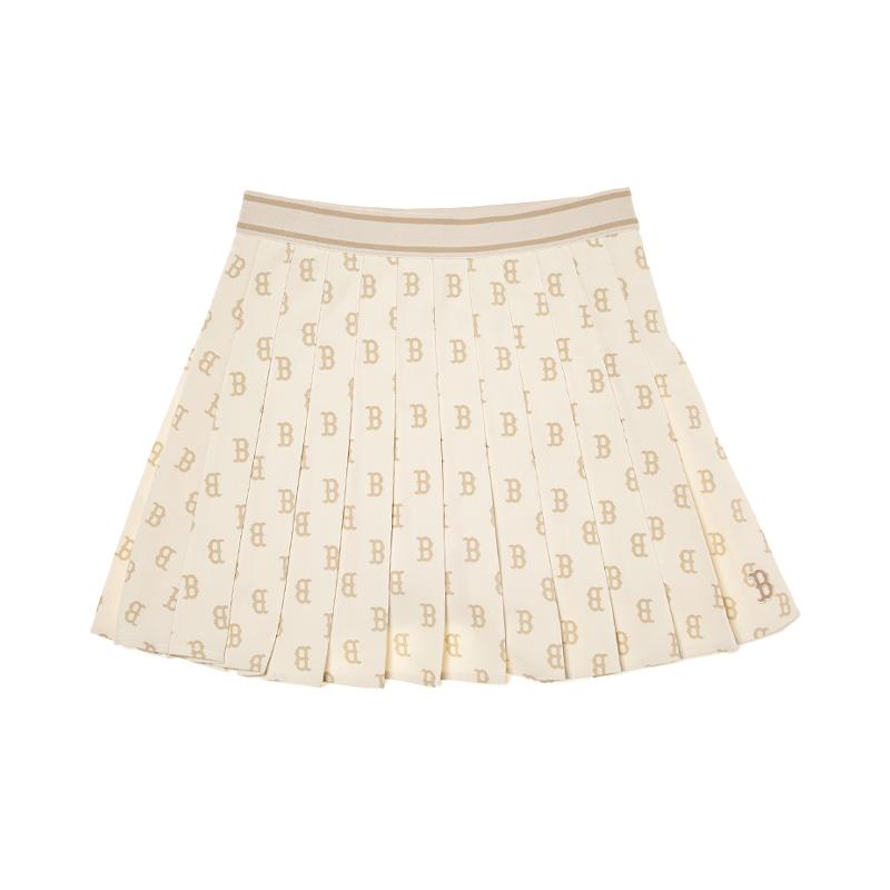 New MLB Boston Red Sox SS24 Casual Short Skirts Women's Dark Cream 3FSKM0144-43CRD