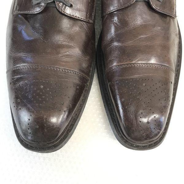 Kenneth Cole Leder Straight Cap Toe Schuhe Größe 9 26.5-27.0 Braun Derby Business Kleiderschuhe(GEBRAUCHT)