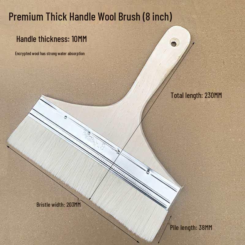 Wooden Handle Soft Bristle Paint & Cleaning Brush - 4 Inch