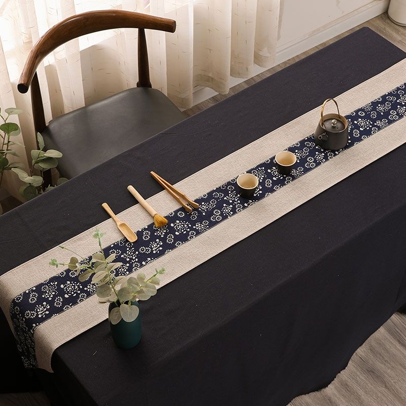Дорожка для стола в китайском стиле в стиле ретро из хлопка и льна — фото 7