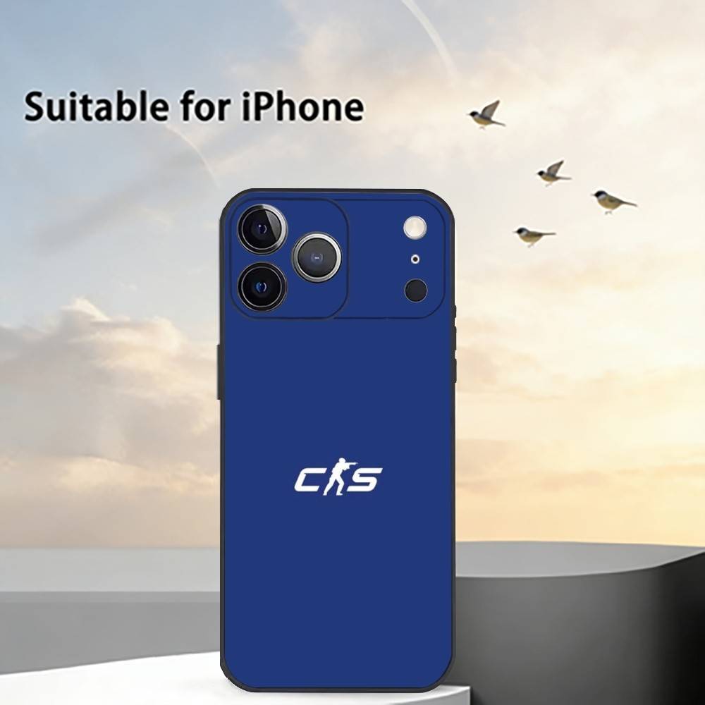 Game CS2 Counter-Strike2 Phone Case For iPhone 17,16,15,14,13,12,11 Plus,Pro Max,XS,Soft Silicone Black Cover