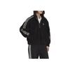 Adidas Originals Trefoil Logo Embroidered Striped Half-Zip Jacket Women Jackets Black HM2128