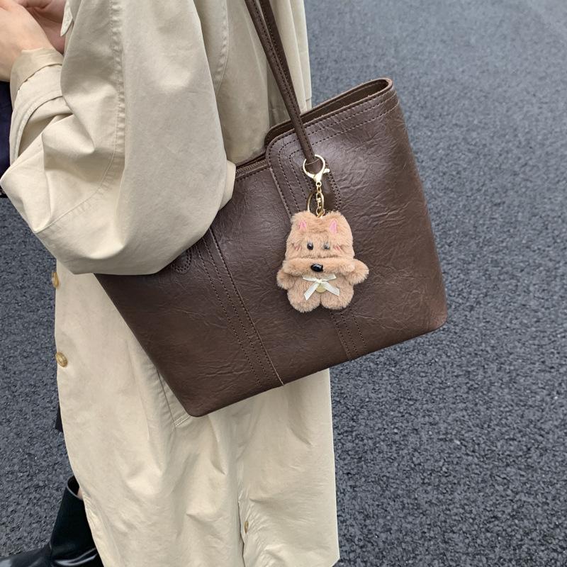 2025 Autumn and Winter New Retro Large-capacity Tote Bag Women's Versatile High-end Handheld Underarm Bag Commuter Shoulder Bag