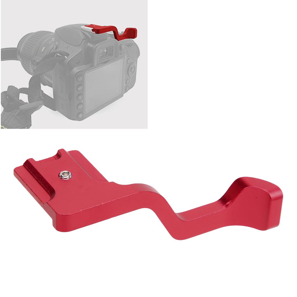 Camera Thumb Grip Hot Shoe Thumb Up Rest Hand Grip Aluminum Alloy for Fuji XT10 XT20 Camera(Red )