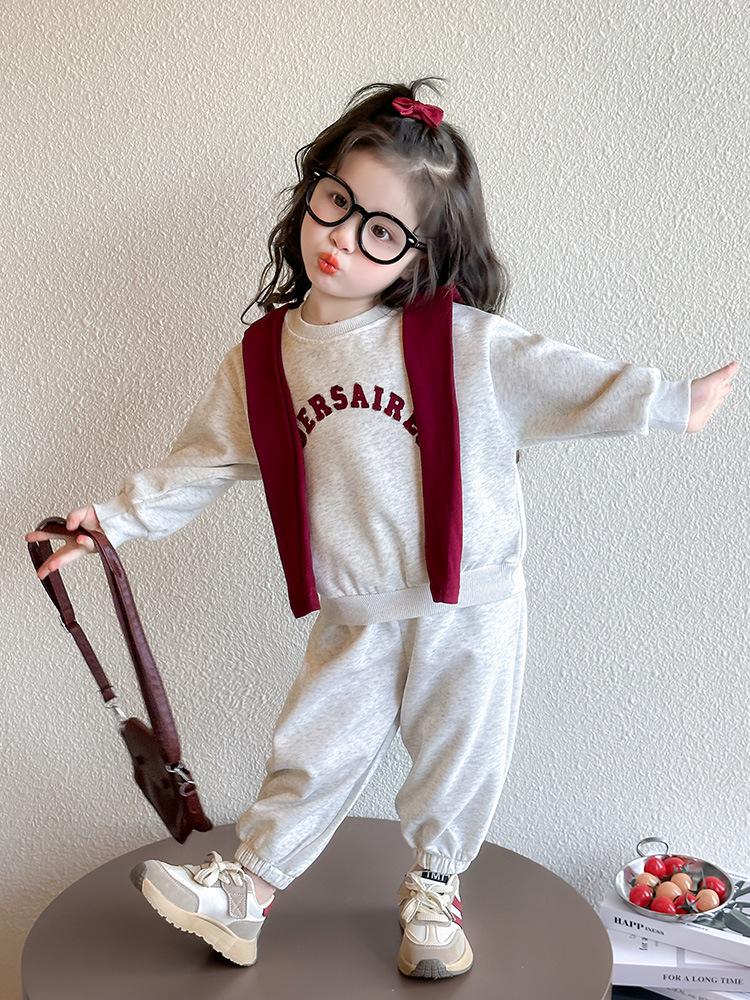 2025 Trendiges Mädchen-Cape Zweiteiler-Set - Sportliches Sweatshirt für Frühling & Herbst