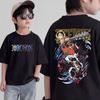 Anime One Piece Cosplay TShirt Cotton Short Sleeve Tops Casual Loose Retro TShirt Men Women Kids Family Matching Outfits