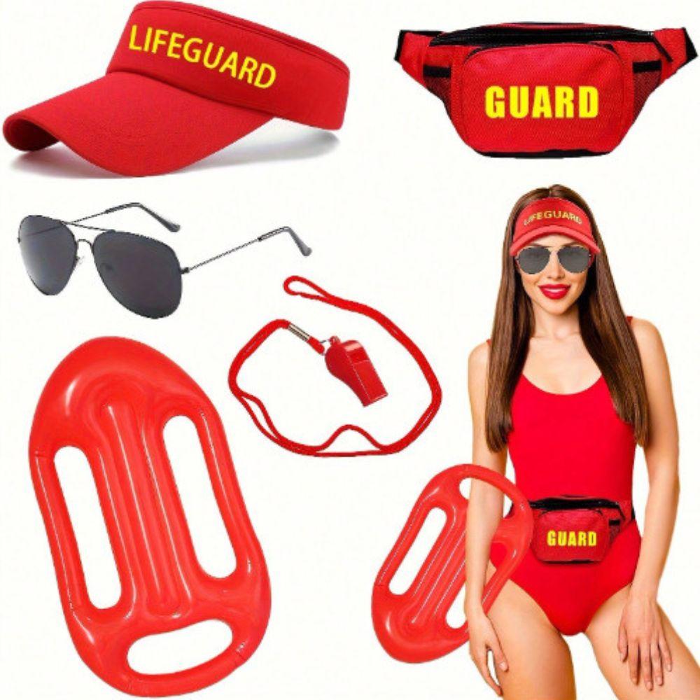 Baywatch CJ Parker Cosplay Kostuum Accessoires Opblaasbaar Board Pet Bril Taille Tassen Dames Heren Halloween Carnaval Feest Attributen One Size
