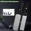 5 In 1 Diamond Sharpening Stone Lapping Plate Rod Knife Scissors Sharpener Double-Sided 400 Grit Honeycomb Kitchen Grinding Tool