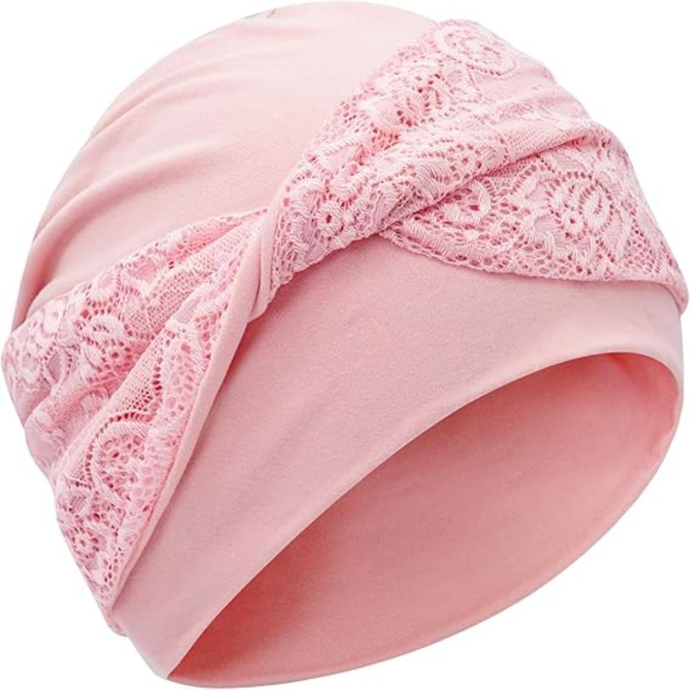 Breathable Chemo Headwear Elastic Beanie Hats Trendy Hijab Cap  for Women