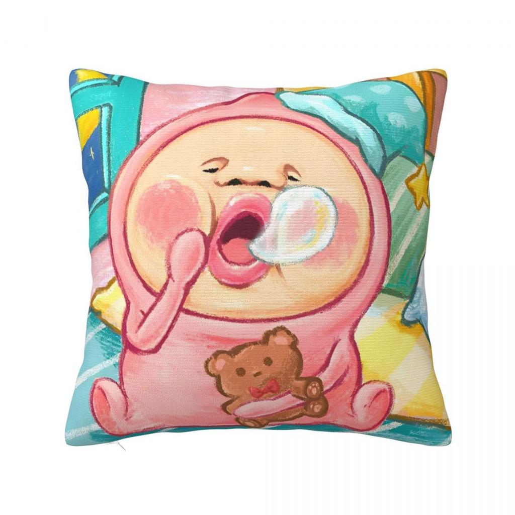 K-Kobito Zukan Peach Pillow Cover Fashion Pillow Case For Wedding Party Home Decor Cushion Cover Square Graphic Pillowcases Gift