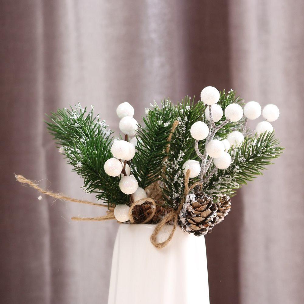 Holly Flower Xmas Artificial Flower Christmas Decoration Artificial Pine Branch Christmas Berry