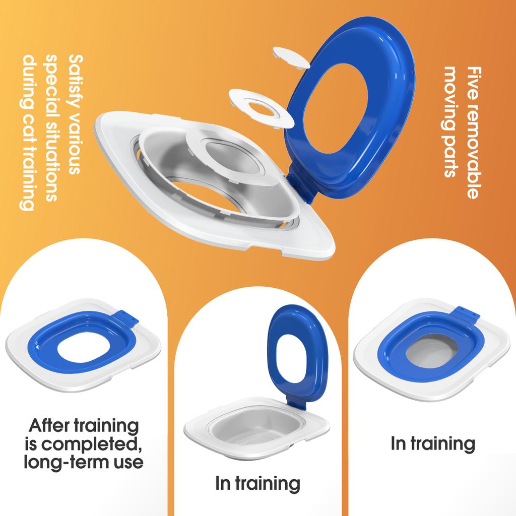 1 PCS Cat Toilet Training Kit Reusable Puppy Cat Litter Mat Cat Toilet Trainer Toilet Pet Cleaning Cat Training Tool