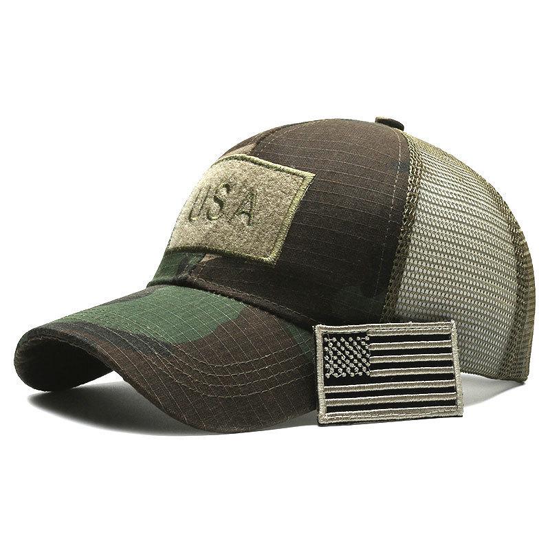 Men s Tactical Camouflage Baseball Cap with Velcro Patch and Sun Protection Adjustable