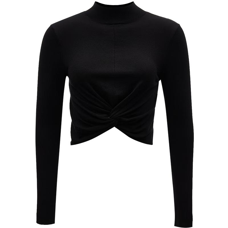 Veromoda Women's Mock Neck Short Knit Sweater