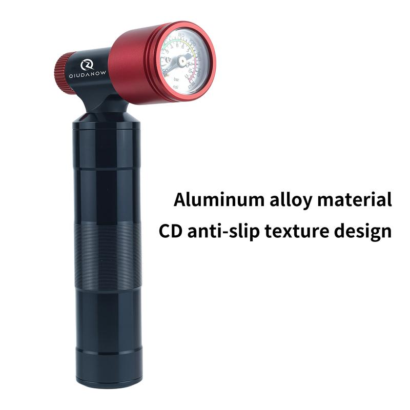 CO2 Inflator for Bike Tires with Cartridge Storage Canister for Presta & Schrader Bicycle Tire Pump No CO2 Cartridges Included
